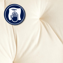 Chaise visiteur Cassis velours crème