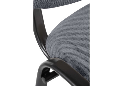 Chaise visiteur Ken en tissu gris