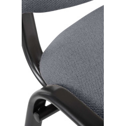 Chaise visiteur Ken en tissu gris