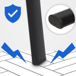 Chaise visiteur Ken en tissu gris