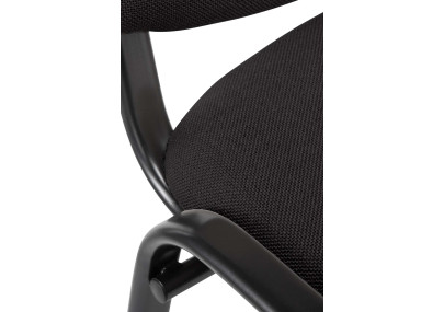 Chaise visiteur Ken en tissu noir
