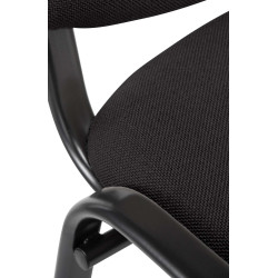Chaise visiteur Ken en tissu noir