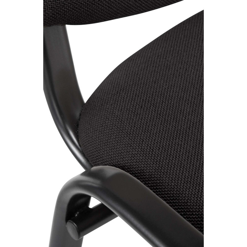 Chaise visiteur Ken en tissu noir
