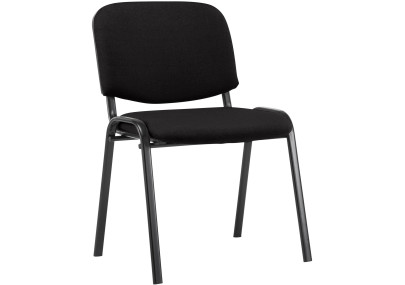 Chaise visiteur Ken en tissu noir