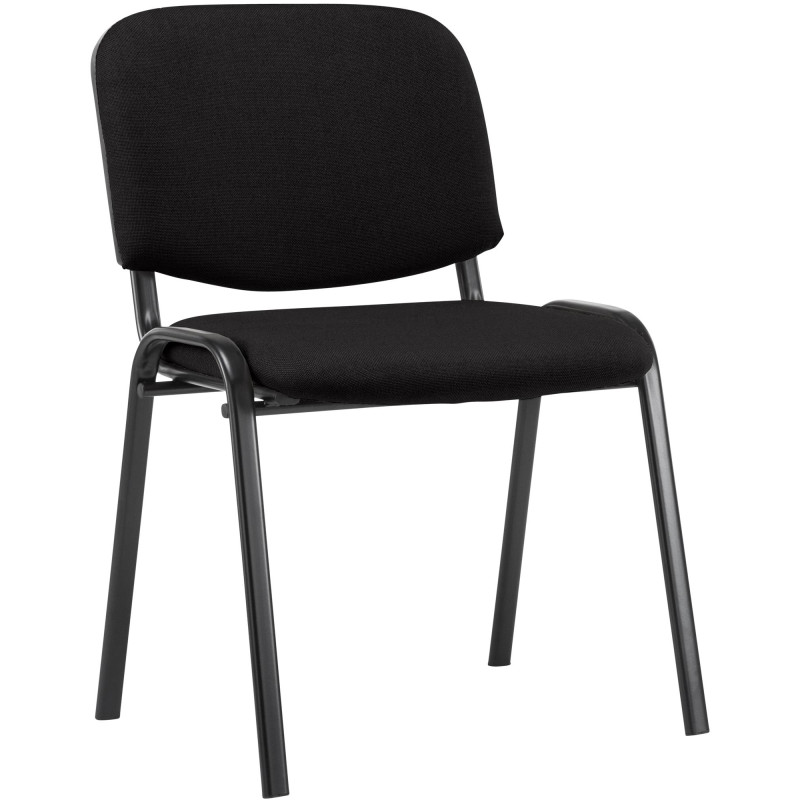 Chaise visiteur Ken en tissu noir