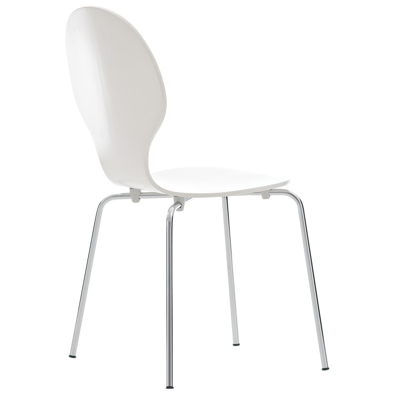 Chaise visiteur Diego blanche