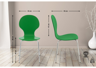 Chaise visiteur Diego verte