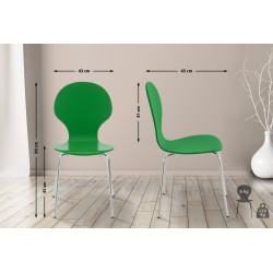 Chaise visiteur Diego verte