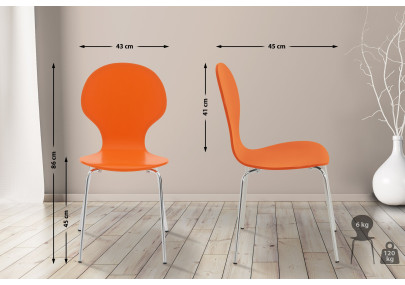 Chaise visiteur Diego orange