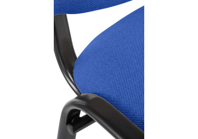 Chaise visiteur Ken en tissu bleu