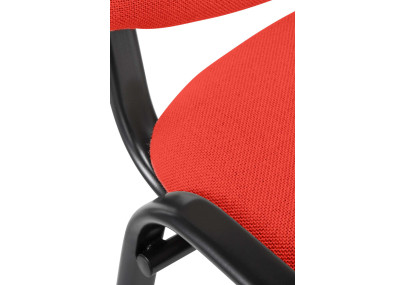 Chaise visiteur Ken en tissu rouge