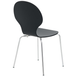 Lot de 2 chaises visiteurs Diego noir