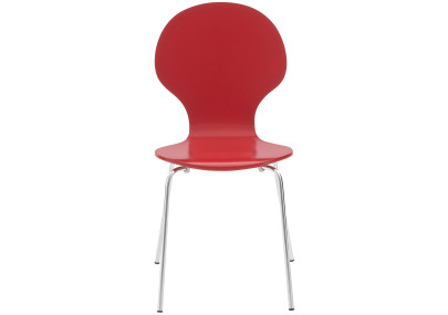 Lot de 2 chaises visiteurs Diego rouge