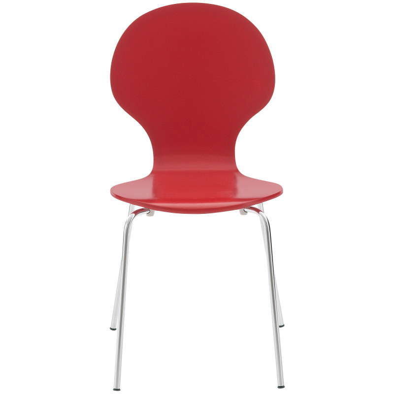Lot de 2 chaises visiteurs Diego rouge