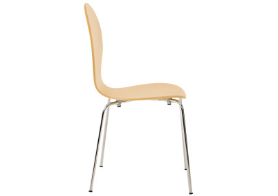 Lot de 2 chaises visiteurs Diego natura