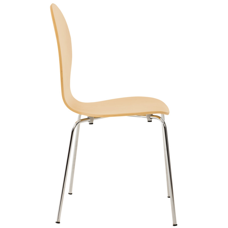 Lot de 2 chaises visiteurs Diego natura