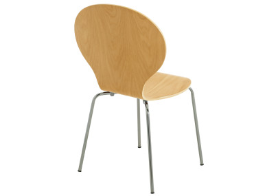 Lot de 2 chaises visiteurs Diego natura
