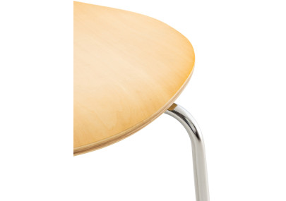 Lot de 2 chaises visiteurs Diego natura