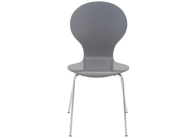 Lot de 2 chaises visiteurs Diego grises