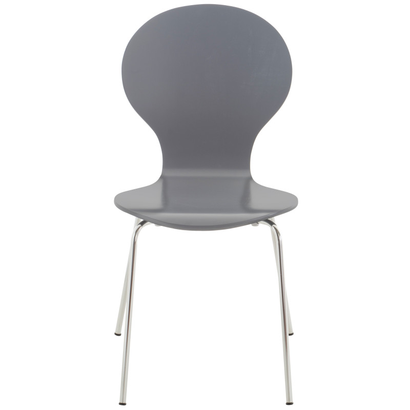 Lot de 2 chaises visiteurs Diego grises