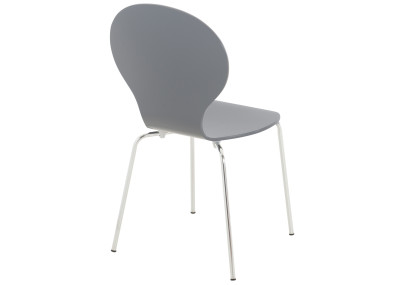Lot de 2 chaises visiteurs Diego grises