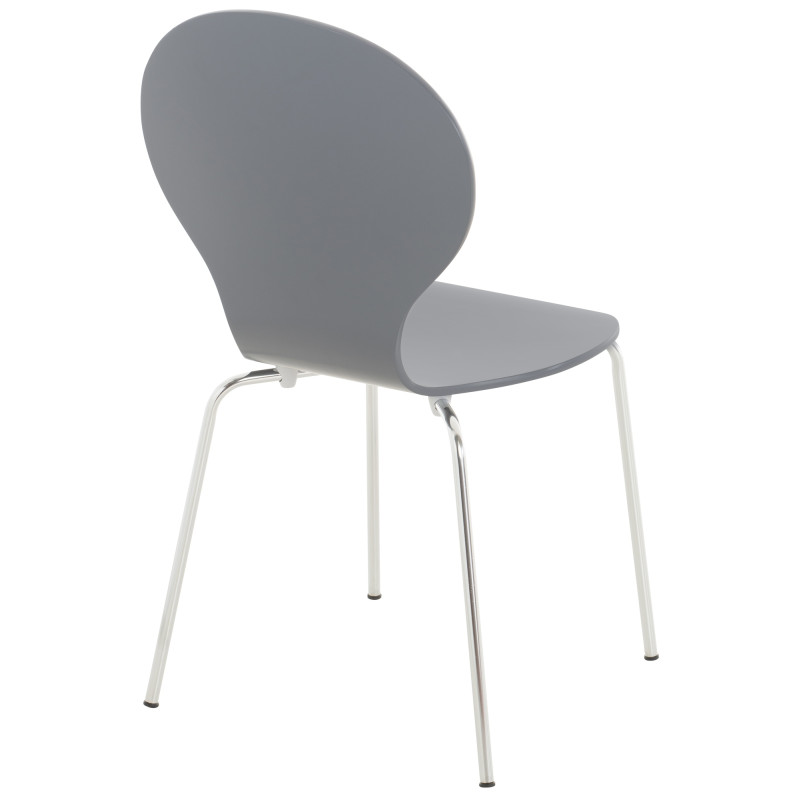Lot de 2 chaises visiteurs Diego grises