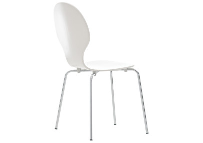 Lot de 4 chaises visiteurs Diego en blanc
