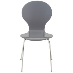 Lot de 4 chaises visiteurs Diego grises