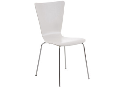 Chaise visiteur Aaron blanche