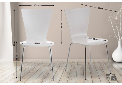 Chaise visiteur Aaron blanche