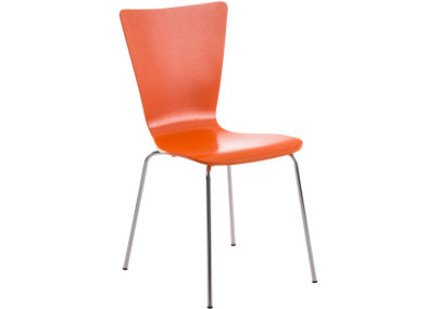 Chaise visiteur orange Aaron