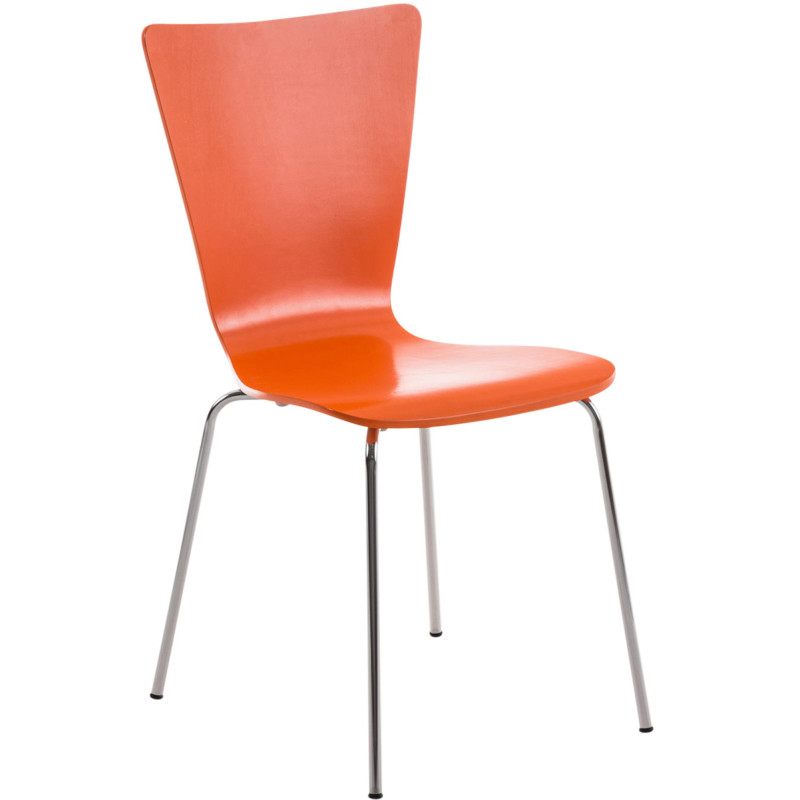 Chaise visiteur orange Aaron