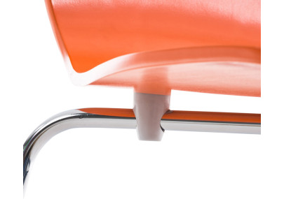 Chaise visiteur orange Aaron