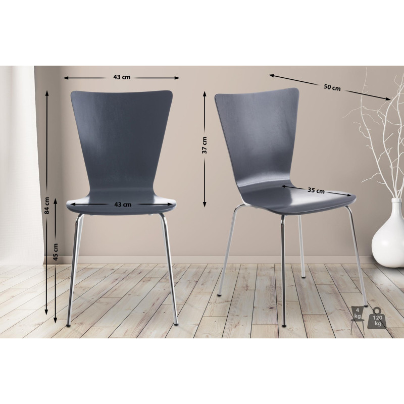 Chaise visiteur Aaron grise