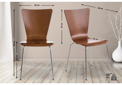 Chaise visiteur marron Aaron