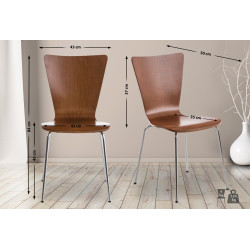 Chaise visiteur marron Aaron