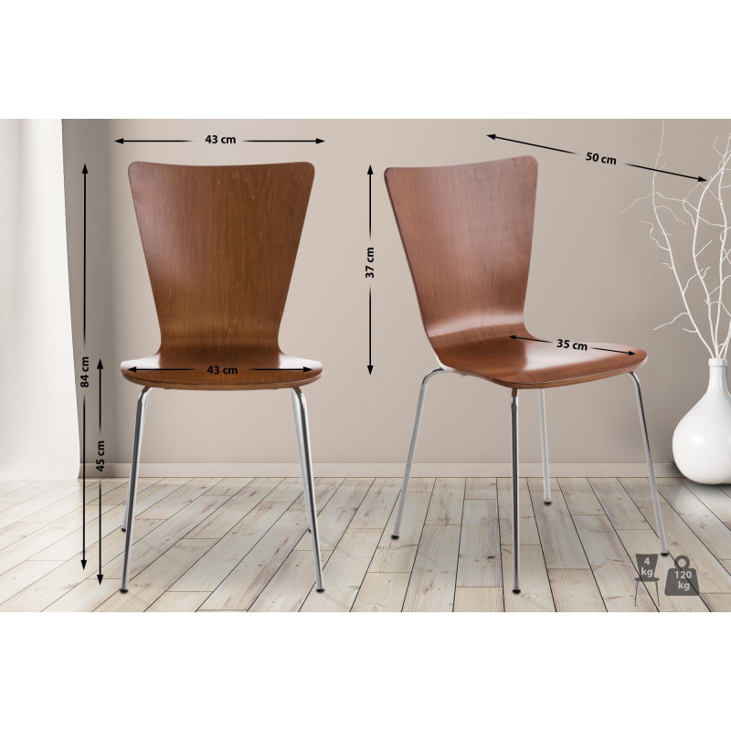 Chaise visiteur marron Aaron