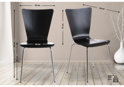 Chaise visiteur Aaron noire