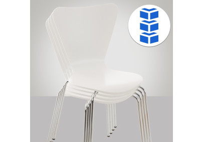 Chaise visiteur Calisto blanche