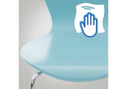 Chaise visiteur Calisto bleu clair