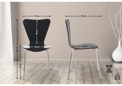 Chaise visiteur Calisto noire