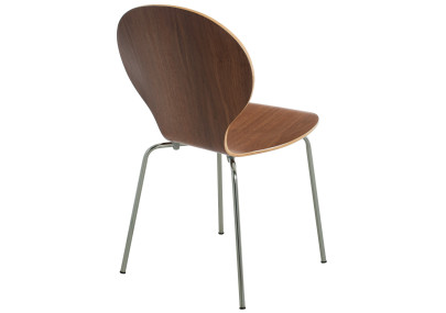 Lot de 2 chaises visiteurs Diego en noyer