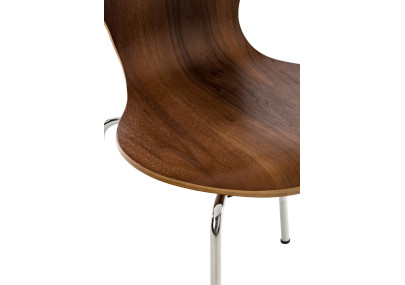 Lot de 2 chaises visiteurs Diego en noyer