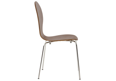Ensemble de 4 chaises visiteurs Diego en noyer