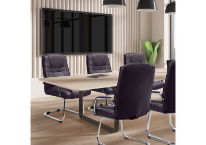 Chaise visiteur Attila marron