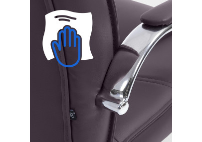 Chaise visiteur Attila marron