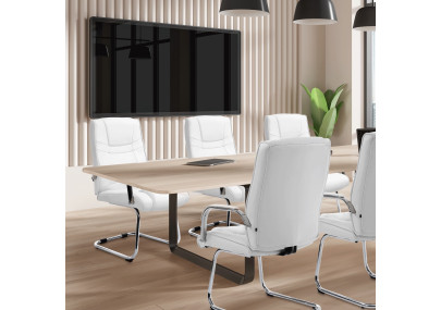 Chaise visiteur Attila blanche