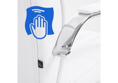 Chaise visiteur Attila blanche