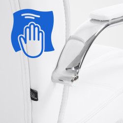 Chaise visiteur Attila blanche