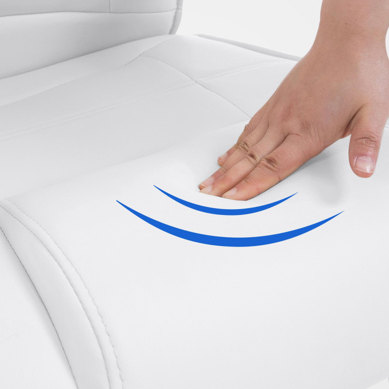 Chaise visiteur Attila blanche